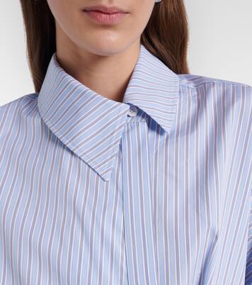 Vestido camisero de popelín de algodón a rayas | The Attico