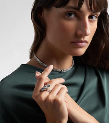 Anillo Saturn de oro blanco de 18 ct con diamantes | Kamyen