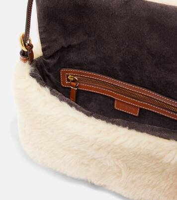 Harlow shearling shoulder bag | Staud