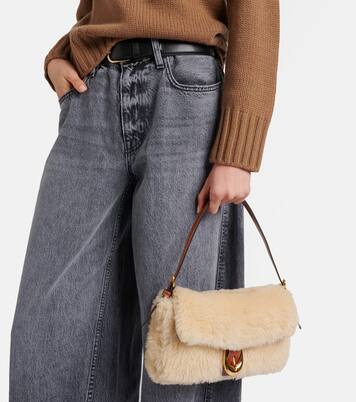 Harlow shearling shoulder bag | Staud