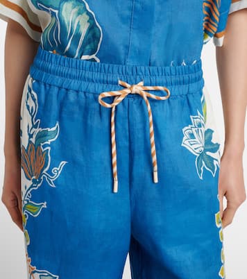 Luda floral linen palazzo pants | Alémais