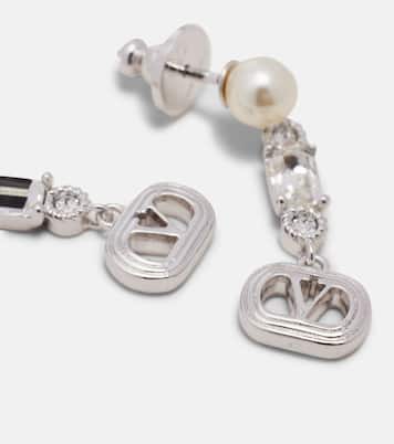 Pendientes con VLogo y cristales Swarovski® | Valentino