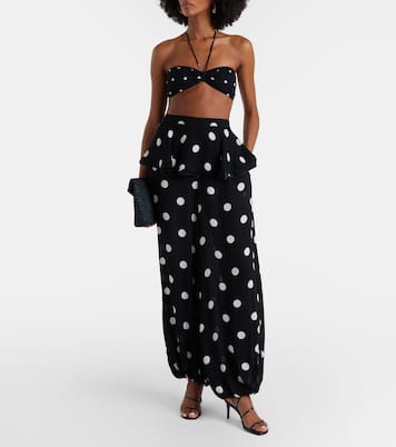 Polka-dot bandeau bikini top | Adriana Degreas