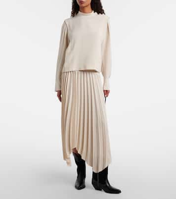 Felixa plissé crêpe midi skirt | Isabel Marant