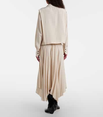 Felixa plissé crêpe midi skirt | Isabel Marant