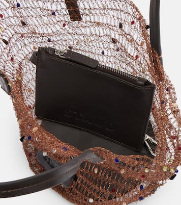 Jewel embellished top-handle bag | Staud