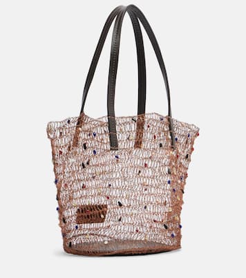 Jewel embellished top-handle bag | Staud