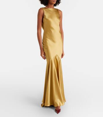 Open-back satin gown | Nina Ricci