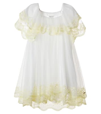 Embroidered tulle dress | Chloé Kids