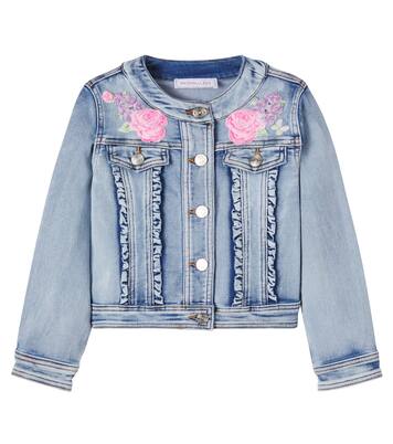 Bestickte Jeansjacke | Monnalisa