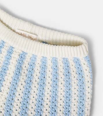 Mekylane crochet striped cotton shorts | Louise Misha