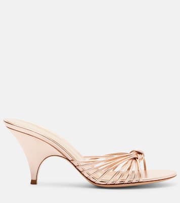 Metallic leather mules | Gianvito Rossi