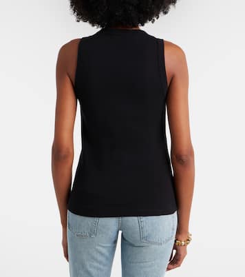 Cassandre ribbed-knit cotton tank top | Saint Laurent