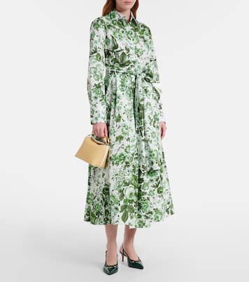 Bloom Mini leather-trimmed raffia top-handle bag | Erdem