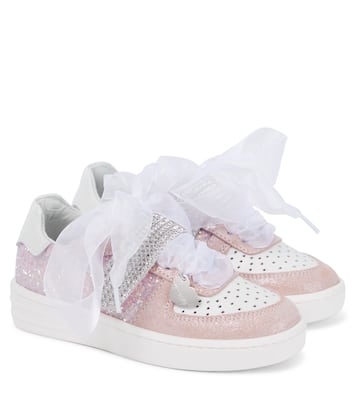 Sneakers in pelle con decorazione | Monnalisa