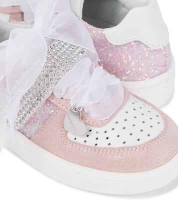 Sneakers in pelle con decorazione | Monnalisa