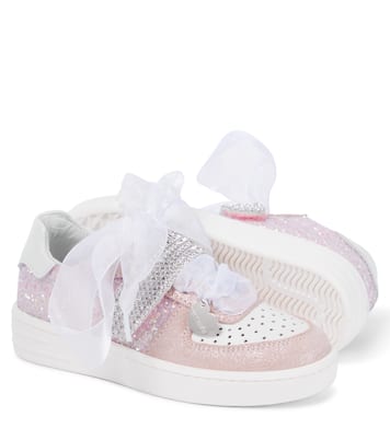 Sneakers in pelle con decorazione | Monnalisa