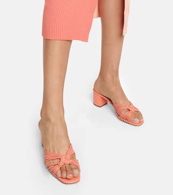Pantoletten Club aus Leder | Aquazzura