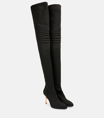 Moneta knit over-the-knee boots | Balmain