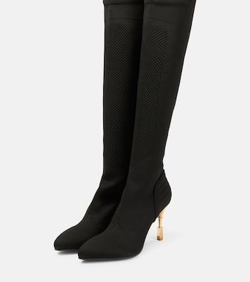 Moneta knit over-the-knee boots | Balmain
