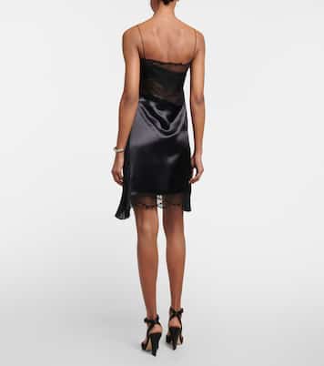 Robe en satin à dentelle | Victoria Beckham