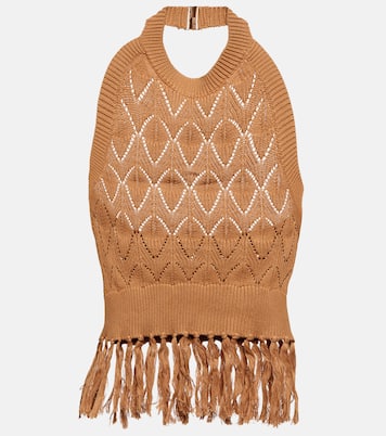 Top Kat con cuello halter y flecos | Dodo Bar Or