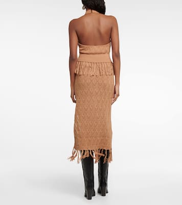 Top Kat con cuello halter y flecos | Dodo Bar Or