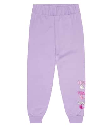 Safety Pin printed cotton sweatpants | Versace Kids