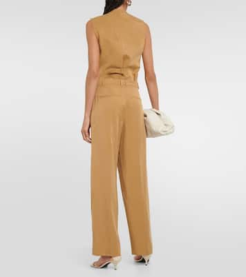 Pantalon plissé ample à taille basse | Vince