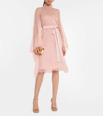 Bridal Alma slip silk minidress with cover-up | Max Mara