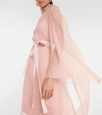 Bridal Alma slip silk minidress with cover-up | Max Mara