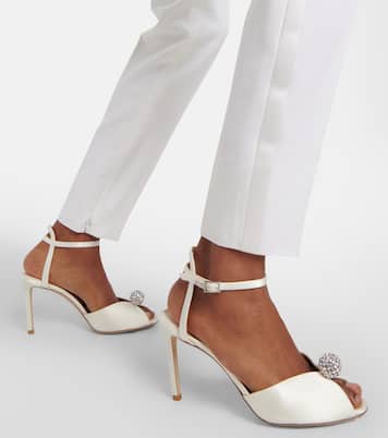 Sandales Sacora 85 en satin à ornements | Jimmy Choo
