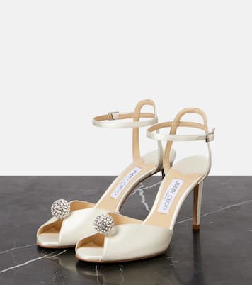 Sandales Sacora 85 en satin à ornements | Jimmy Choo