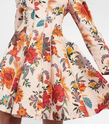 Bedrucktes Minikleid Ginger aus Leinen | Zimmermann