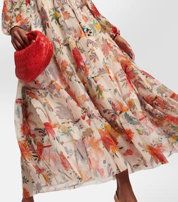 Vestido largo Ginger de seda floral | Zimmermann