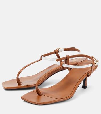 Sandalen The Bicolor aus Leder | Toteme