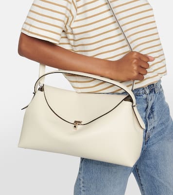 Tote T-Lock Medium aus Leder | Toteme