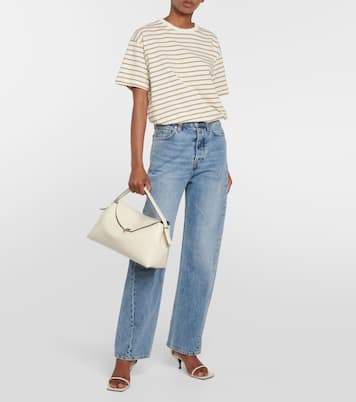 Tote T-Lock Medium aus Leder | Toteme