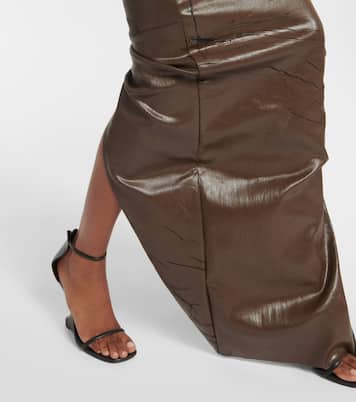 Strapless coated denim gown | Rick Owens