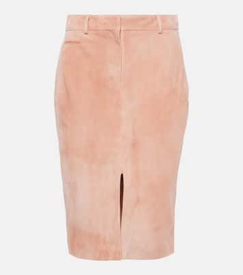 High-rise suede pencil skirt  | Tom Ford