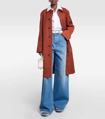 Suede and leather-trimmed sneakers | Tod's