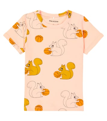 Camiseta Squirrels de mezcla de algodón | Mini Rodini