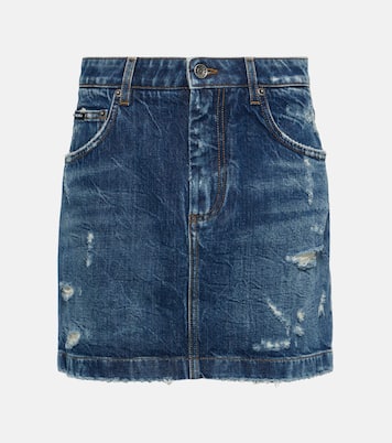 Minifalda de denim desgastado | Dolce&Gabbana