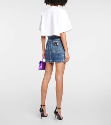 Minifalda de denim desgastado | Dolce&Gabbana