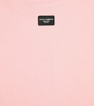 T-shirt in jersey di cotone con logo | Dolce&Gabbana Kids
