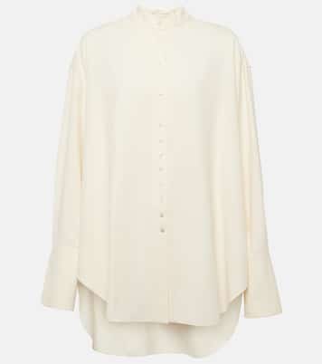 Camicia oversize Grandad in seta | The Row