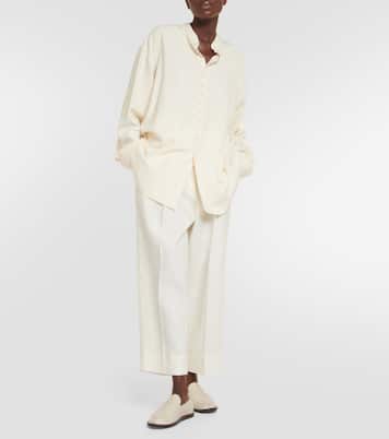 Camicia oversize Grandad in seta | The Row