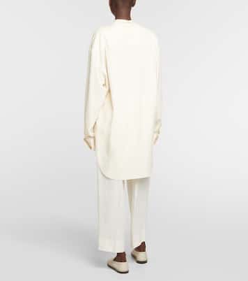 Camicia oversize Grandad in seta | The Row