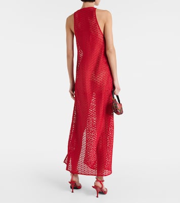 Cutout mesh maxi dress | Ganni