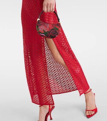 Cutout mesh maxi dress | Ganni